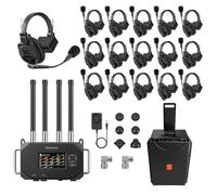 Saramonic WITALK9BASE-V16 - Estación base de intercomunicación en red con 16 auriculares WiTalk9X de una sola oreja (montaje en V)