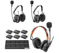 Saramonic WiTalk9X-3D - Sistema de intercomunicación de auriculares inalámbricos modulares de 1.9 GHz para 3 personas, 1300 pies, para comunicación en equipo, grupo, conversación, auriculares de doble