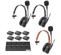 Saramonic WiTalk9X-3S - Sistema de intercomunicación de auriculares inalámbricos modulares de 1.9 GHz para 3 personas, 1300 pies, para comunicación en equipo, grupo, conversación, auriculares de oído