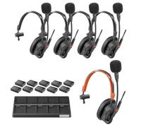 Saramonic WiTalk9X-5S - Sistema de intercomunicación de auriculares inalámbricos modulares de 1.9 GHz para 5 personas, 1300 pies, para comunicación en equipo, grupo, conversación, auriculares de una