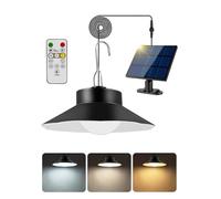 Sararoom Lámpara solares Colgantes LED, 500LM/4 Modo Luz Solar Exterior y Interior, IP65 Impermeable Luce Colgante con Mando, 3 Color/Timer/Sensor Crepuscular/Cable 5M para Jardín Garaje Terraza