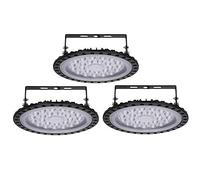 Sararoom LED Lámpara de Alta Bahía, 100W Lámpara Industrial Ultra Delgada, 8000LM UFO Iluminación LED Alta, 6500K Blanco Frío Foco Proyector Led, para Aeropuerto Almacén Fábrica Sótano -3Pcs