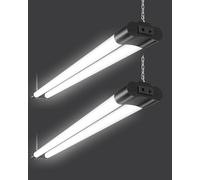 Sararoom Tubos Neón Fluorescentes LED 115cm, T8 40W 4400LM Lampara LED Techo, Blanco Frio 6500K Pantalla Tubo Integrado, IP20 Plafon Barra Led para Garaje Oficina Sótano Taller Cocina Almacén, 2Pcs