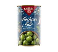 Sarasa /'' HECHIZOS DEL SUR/'' - SABROSAS ACEITUNAS ALIÑADAS CON RECETAS TRADICIONALES (PESO NETO350g (PESO ESCURRIDO185g), 6 LATAS)