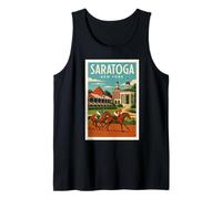 Saratoga New York Caballos, Carreras de caballos, Santa Anita, Del Mar Camiseta sin Mangas
