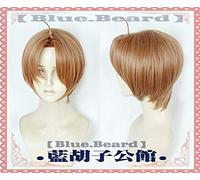Sarazanmai Enta Jinnai Cabello sintético corto marrón claro para Cosplay Peluca Gafas Set Halloween Juego de roles + peluca gratis solo peluca