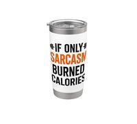 Sarcasm Gym Humor Bold Workout Quote Graphic Design Vaso térmico de acero inoxidable de doble pared