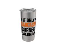 Sarcasm Gym Humor Bold Workout Quote Graphic Design Vaso térmico de acero inoxidable de doble pared