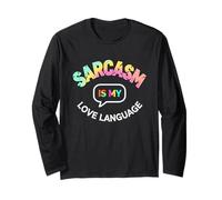 Sarcasm Is My Love Language Funny Vintage Diseño Gráfico Manga Larga