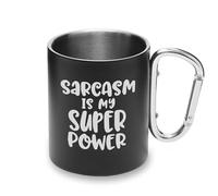 Sarcasm is My Super Power - Mosquetón de metal con asa para acampar