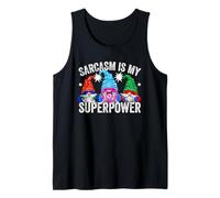 Sarcasm Is My Superpower Gnomes For Women Men and Superhero Camiseta sin Mangas