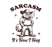 sarcasmo así es como abrazo al gato tipografía divertida animal gracioso gato vintage Calcomanías de grabado 41x50.9cm Se puede modificar y añadir información Café