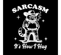 sarcasmo así es como abrazo al gato tipografía divertida animal gracioso gato vintage Pegatinas de grabado 41x50.9cm Cultura del tatuaje Blanco