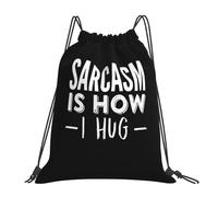 Sarcasmo Así Es Como Abrazo Unisex Mochilas Deportiva Plegable Mochila Con Cordón Con Cordón Bolsa De Deporte Para Baloncesto Voleibol Natación