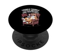 Sarcasmo Diciendo Gato Cuida tu Negocio Broma Mujeres Hombres PopSockets PopGrip Adhesivo