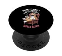 Sarcasmo Diciendo Gato Cuida tu Negocio Broma Mujeres Hombres PopSockets PopGrip Adhesivo