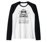 Sarcasmo En El Lugar De Trabajo No Dejes Que Los Idiotas Camiseta Manga Raglan