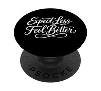 Sarcasmo Espera Menos Siéntete Mejor Mujer Divertida PopSockets PopGrip Adhesivo