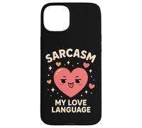 Sarcasmo My Love Language Funny Kawaii Heart Mujeres Hombres Carcasa para iPhone 15 Plus