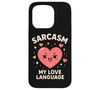 Sarcasmo My Love Language Funny Kawaii Heart Mujeres Hombres Carcasa para iPhone 15 Pro