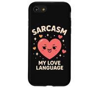 Sarcasmo My Love Language Funny Kawaii Heart Mujeres Hombres Carcasa para iPhone SE (2020) / 7/8