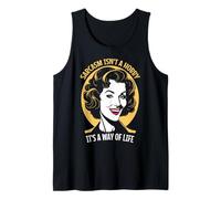 Sarcasmo no es un Hobby Retro Pop Art Funny Mujer sarcástica Camiseta sin Mangas