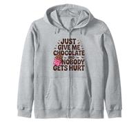 Sarcasmo para amantes del chocolate - Just Give Me Candy Bar Sudadera con Capucha