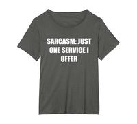 Sarcasmo- Solo un Servicio Que ofrezco Camiseta, Mujer Tallas Grandes, Asfalto, 6XL Grande