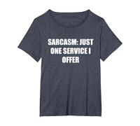 Sarcasmo- Solo un Servicio Que ofrezco Camiseta, Mujer Tallas Grandes, Azul Jaspeado, 2XL Grande