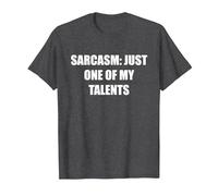 Sarcasmo- Solo Uno De Mis Talentos Camiseta, Hombre, Jaspeado Oscuro, 6XL