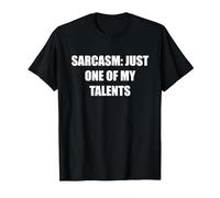 Sarcasmo- Solo Uno De Mis Talentos Camiseta, Hombre, Negro, 6XL