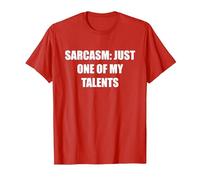 Sarcasmo- Solo Uno De Mis Talentos Camiseta, Hombre, Rojo, 3XL