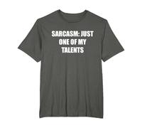 Sarcasmo- Solo Uno De Mis Talentos Camiseta, Hombre Tallas Grandes, Asfalto, 6X Alto