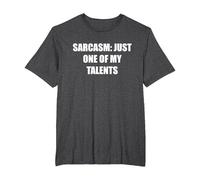 Sarcasmo- Solo Uno De Mis Talentos Camiseta, Hombre Tallas Grandes, Jaspeado Oscuro, 6X Alto