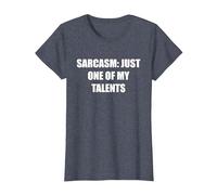 Sarcasmo- Solo Uno De Mis Talentos Camiseta, Mujer, Azul Jaspeado, 3XL