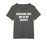 Sarcasmo- Solo Uno De Mis Talentos Camiseta, Mujer Tallas Grandes, Asfalto, 6XL Grande