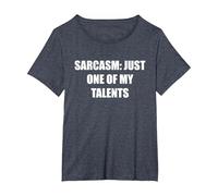 Sarcasmo- Solo Uno De Mis Talentos Camiseta, Mujer Tallas Grandes, Azul Jaspeado, 6XL Grande