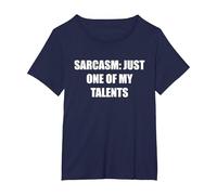 Sarcasmo- Solo Uno De Mis Talentos Camiseta, Mujer Tallas Grandes, Azul Marino, 6XL Grande