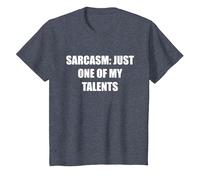 Sarcasmo- Solo Uno De Mis Talentos Camiseta, Niños, Azul Jaspeado, 6 años