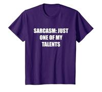 Sarcasmo- Solo Uno De Mis Talentos Camiseta, Niños, Morado, 6 años
