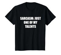Sarcasmo- Solo Uno De Mis Talentos Camiseta, Niños, Negro, 6 años