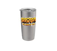 Sarcasmo Spice of Life Graffiti Street Graphic Humor divertido Vaso térmico de acero inoxidable de doble pared