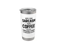 Sarcasmo y café porque tirar sillas si está mal visto Vaso térmico de acero inoxidable de doble pared