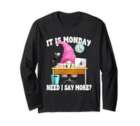 Sarcastic GNOME For Women Funny Office Humor For Monday Manga Larga