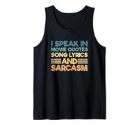 Sarcastic I Speak In Movie Quotes Letras De Canciones Y Sarcasmo Camiseta sin Mangas