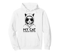 Sarcastic My Cat is Cooler Than You Cool Feline Cat Lover Sudadera con Capucha