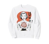 Sarcastic Retro Use It Brain Funny Psychology Mind 1950s Sudadera
