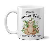 Sarcastic Sloth - Yo Era Como Cualquier Perra Y Las Perras Lo Que Fuera Tazas Cerámica Taza De Café Con Asa Taza Para Cacao Té Café 330Ml
