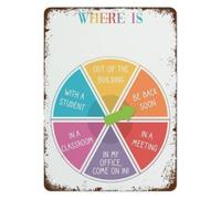 Sarcastic Teacher Gift Tin Sign Where Is The Teacher Wall-Art 8x12 Inch