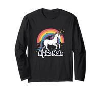 Sarcastic Unicorn Alpha Male - Offensive & Unhinged Humor Manga Larga